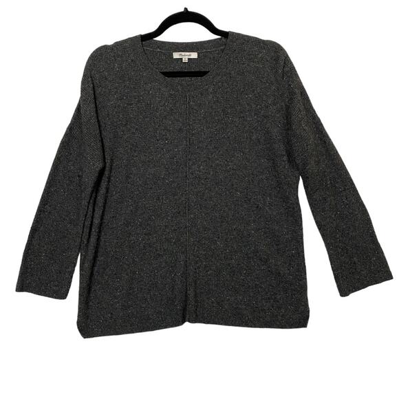 Madewell Donegal Northroad Gray Long Sleeve Pullover Sweater Size Extra Small - Picture 3 of 9